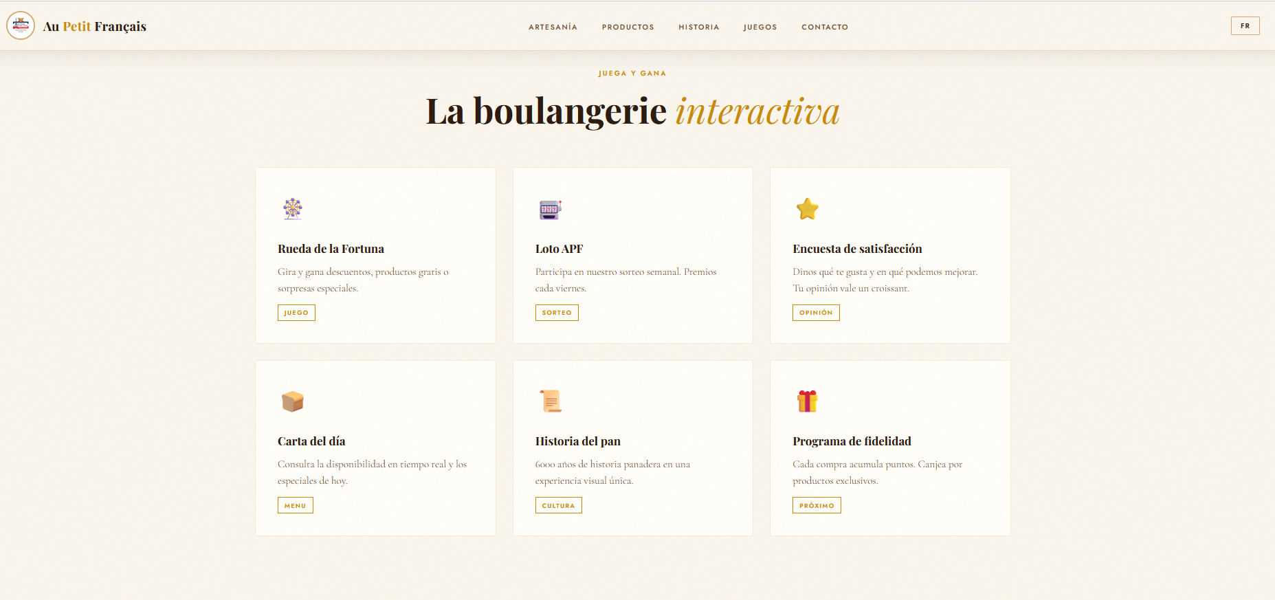 Au Petit Français — La boulangerie interactive