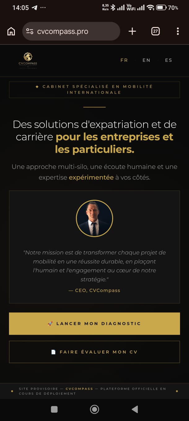Accueil CVCompass