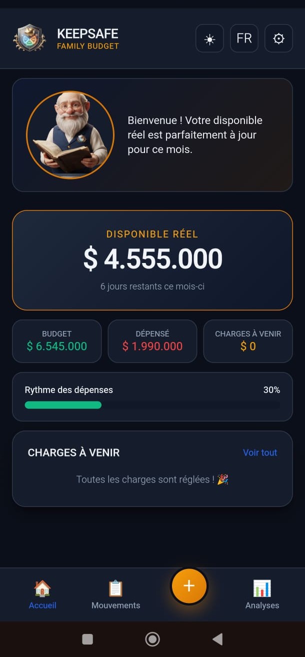 Tableau de bord KeepSafe